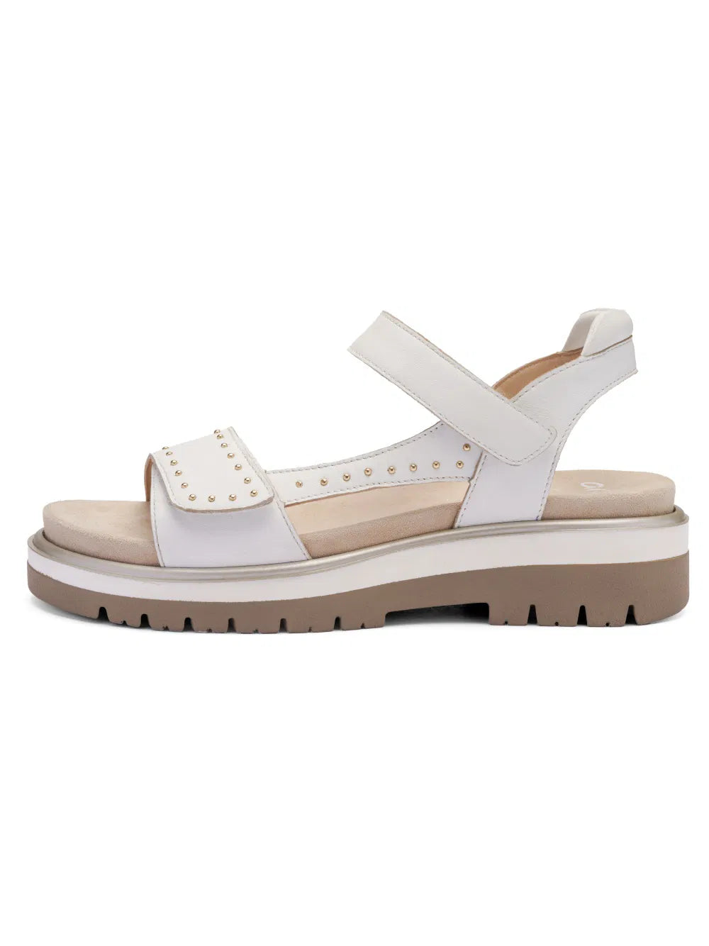 Ara White Velcro Sandals 21008 04