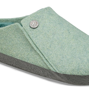 Birkenstock 1025102 | Zermet Sherling Slippers in Matcha Green