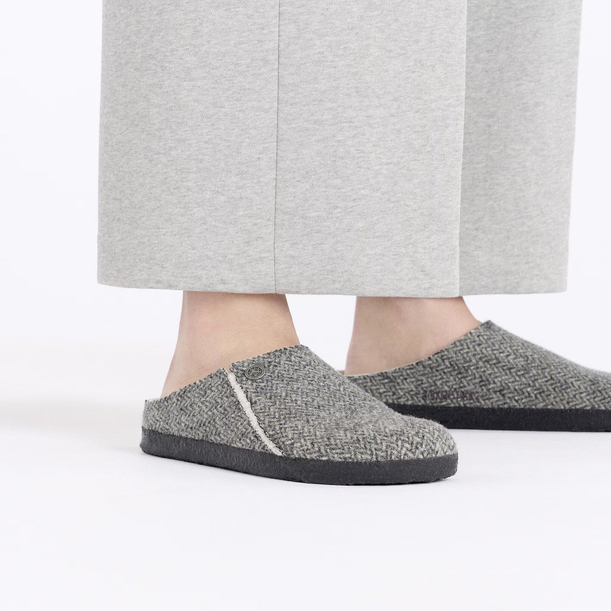 Birkenstock Grey Zermatt Slippers 1028049