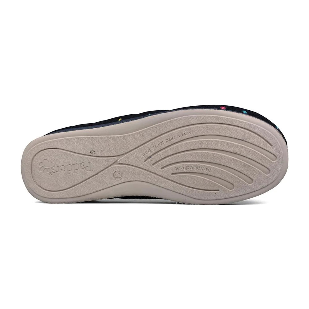 Padders Navy with Multi Dots Repose