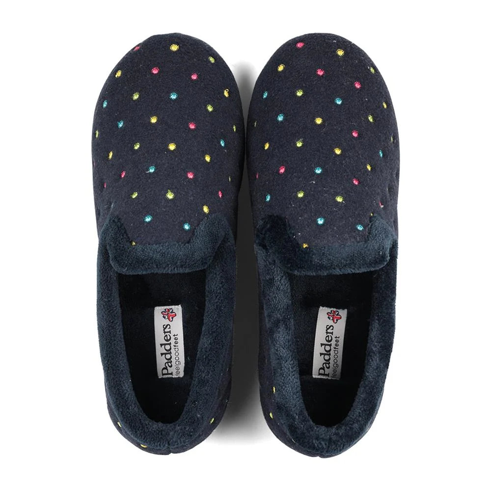 Padders Navy with Multi Dots Repose