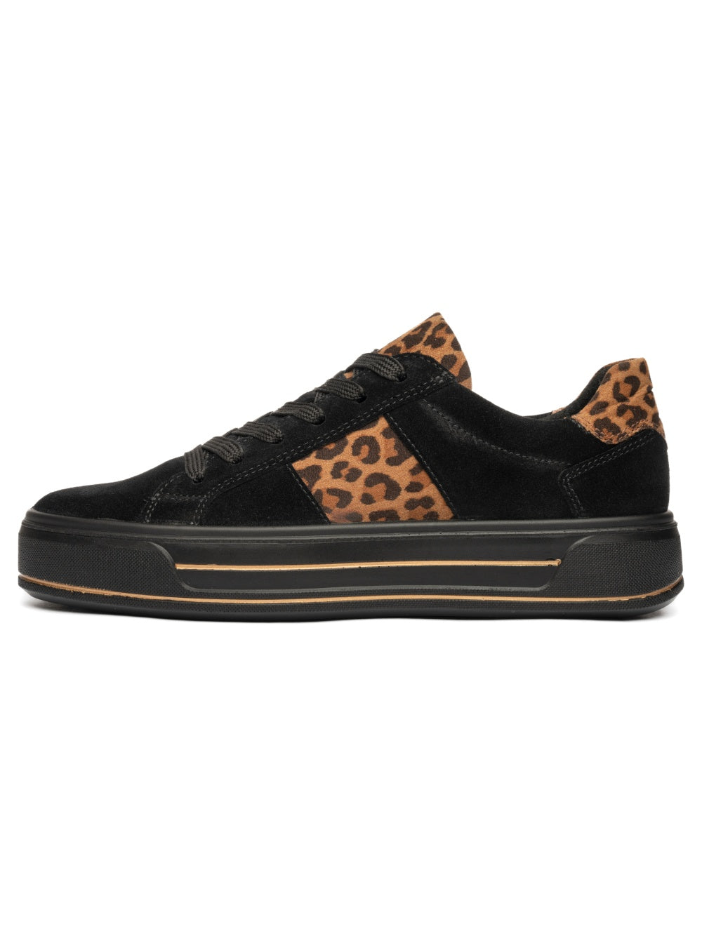 Ara Canberra Wide Fit Black Trainers 12-23004-01