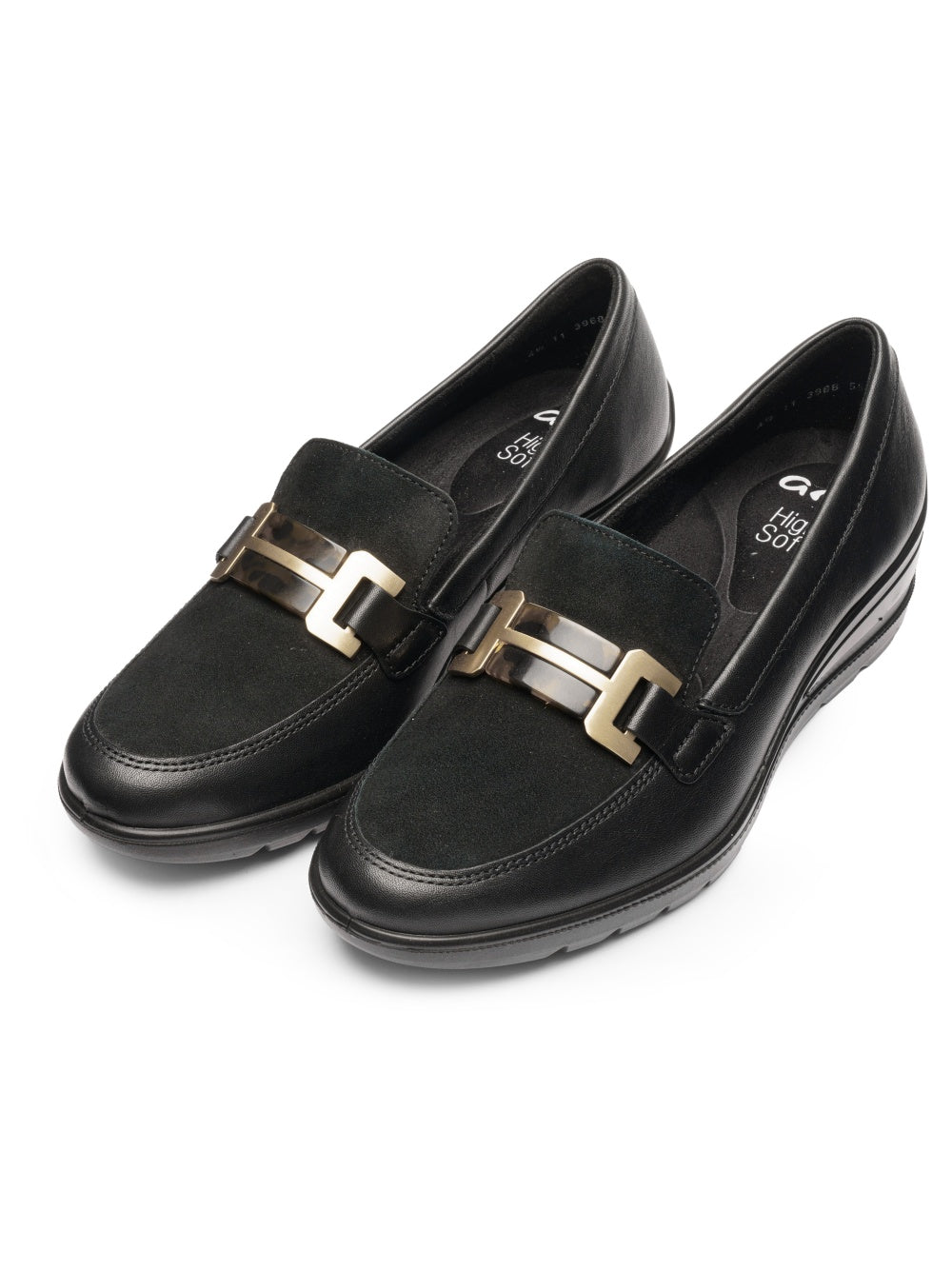 Ara H Fit Black Slip On Shoe 12-50609-01