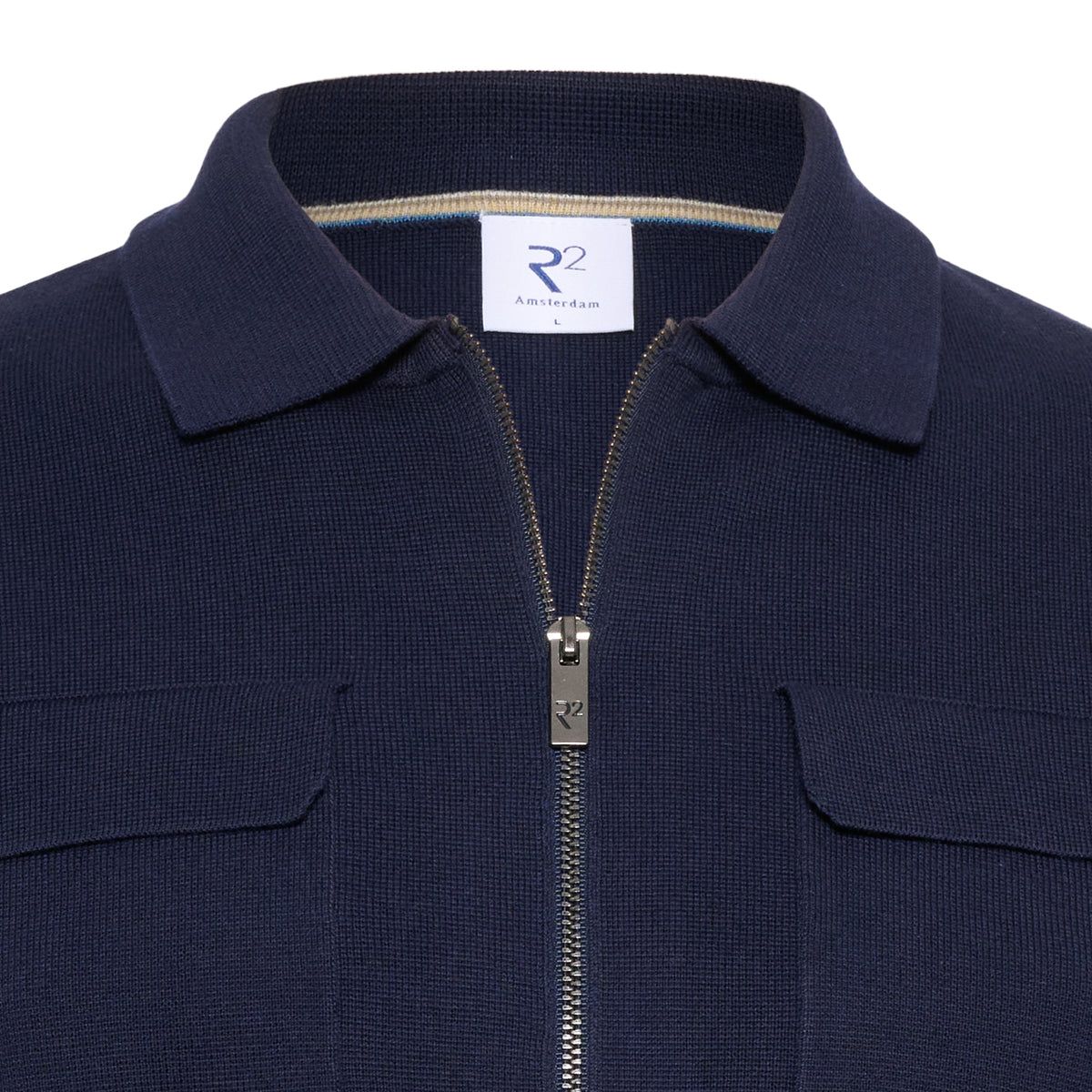 R2 Amsterdam Navy Knitted Overshirt 134.knitovershirt.002 10