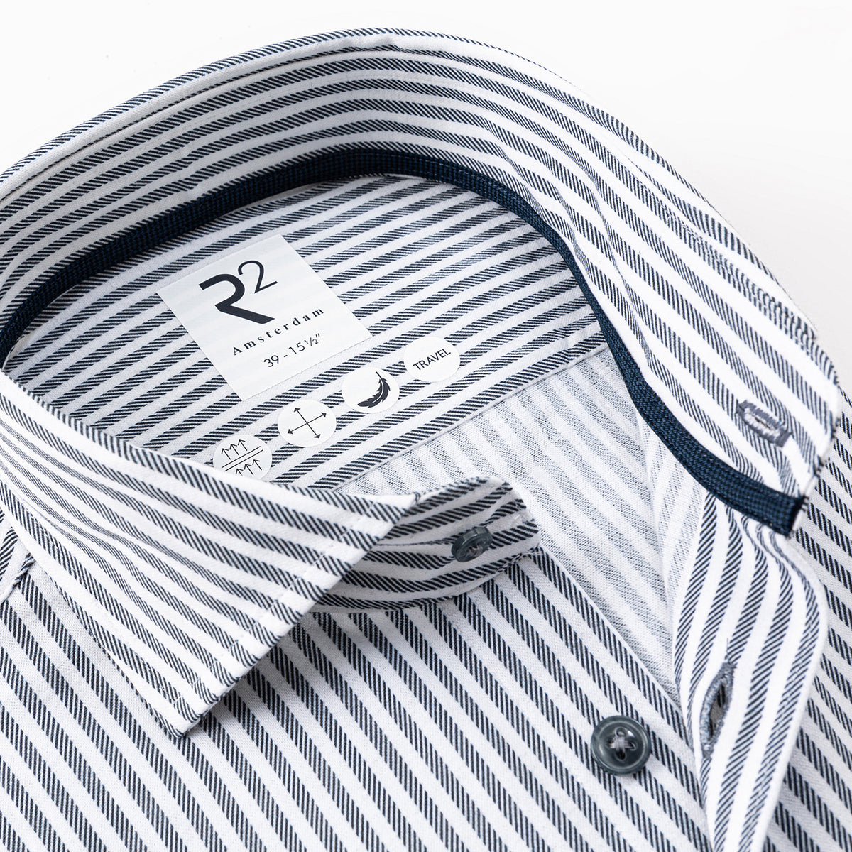 R2 Amsterdam Navy Stripe Knitted Shirt 134.WSP.029