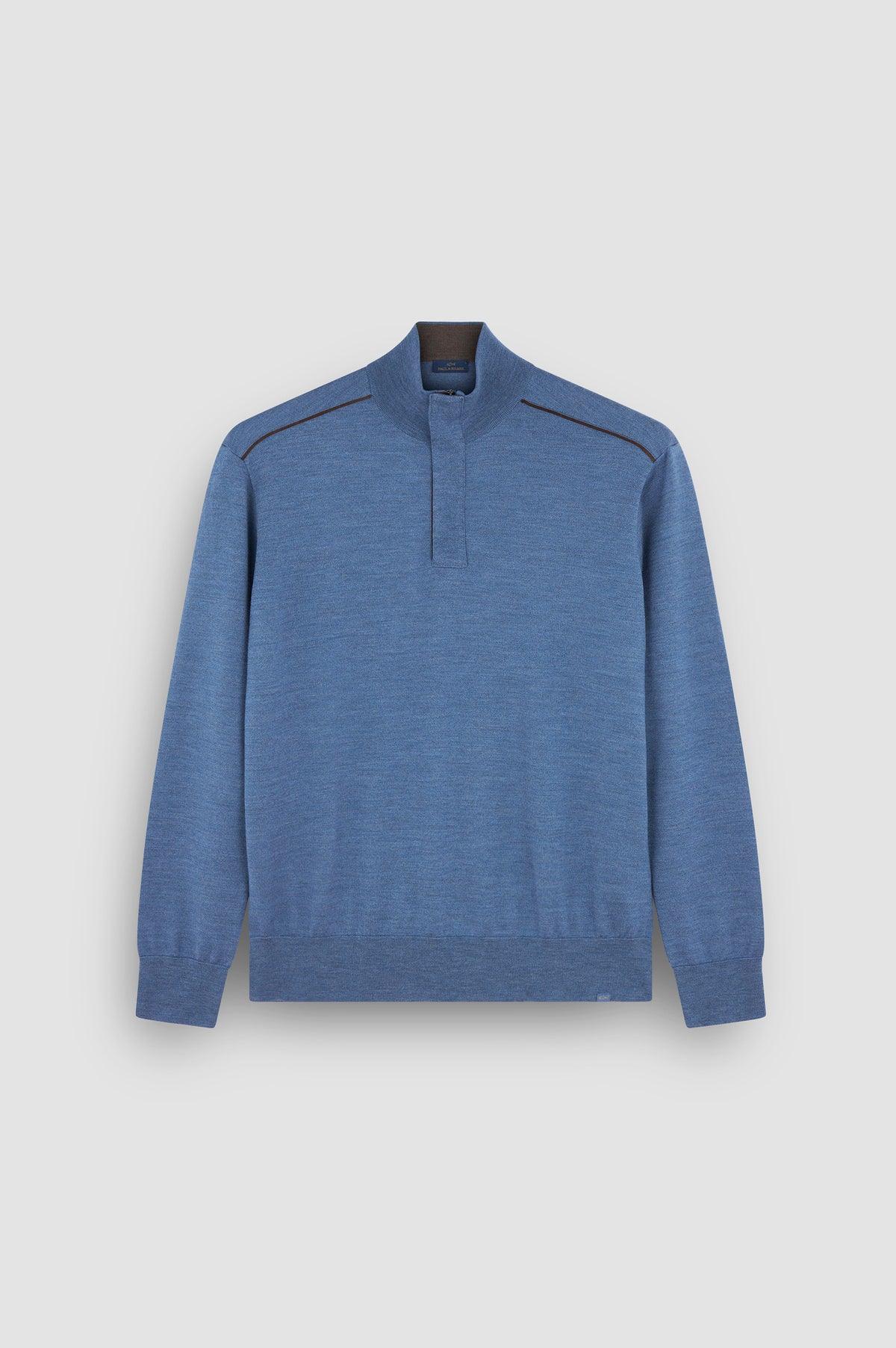Paul Shark Merino Wool Zip Knit in Indigo 15311103 635