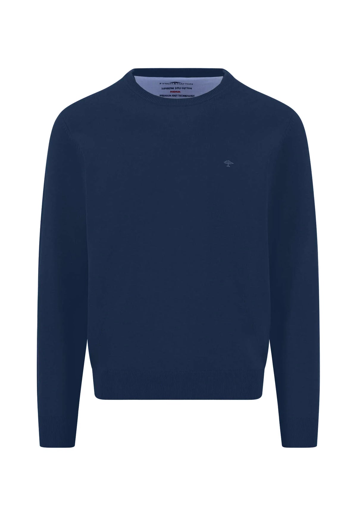 Fynch Hatton Ink Blue Crew Knit 1614 210 661