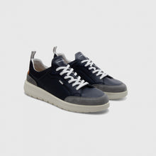 Load image into Gallery viewer, Ambitious 12806 | Navy Casual Leather Shoes with Grey Suede &amp; Orange Contrast
