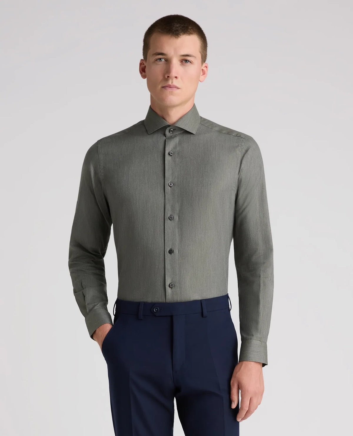 Remus Uomo Green Formal Shirt 18757 34