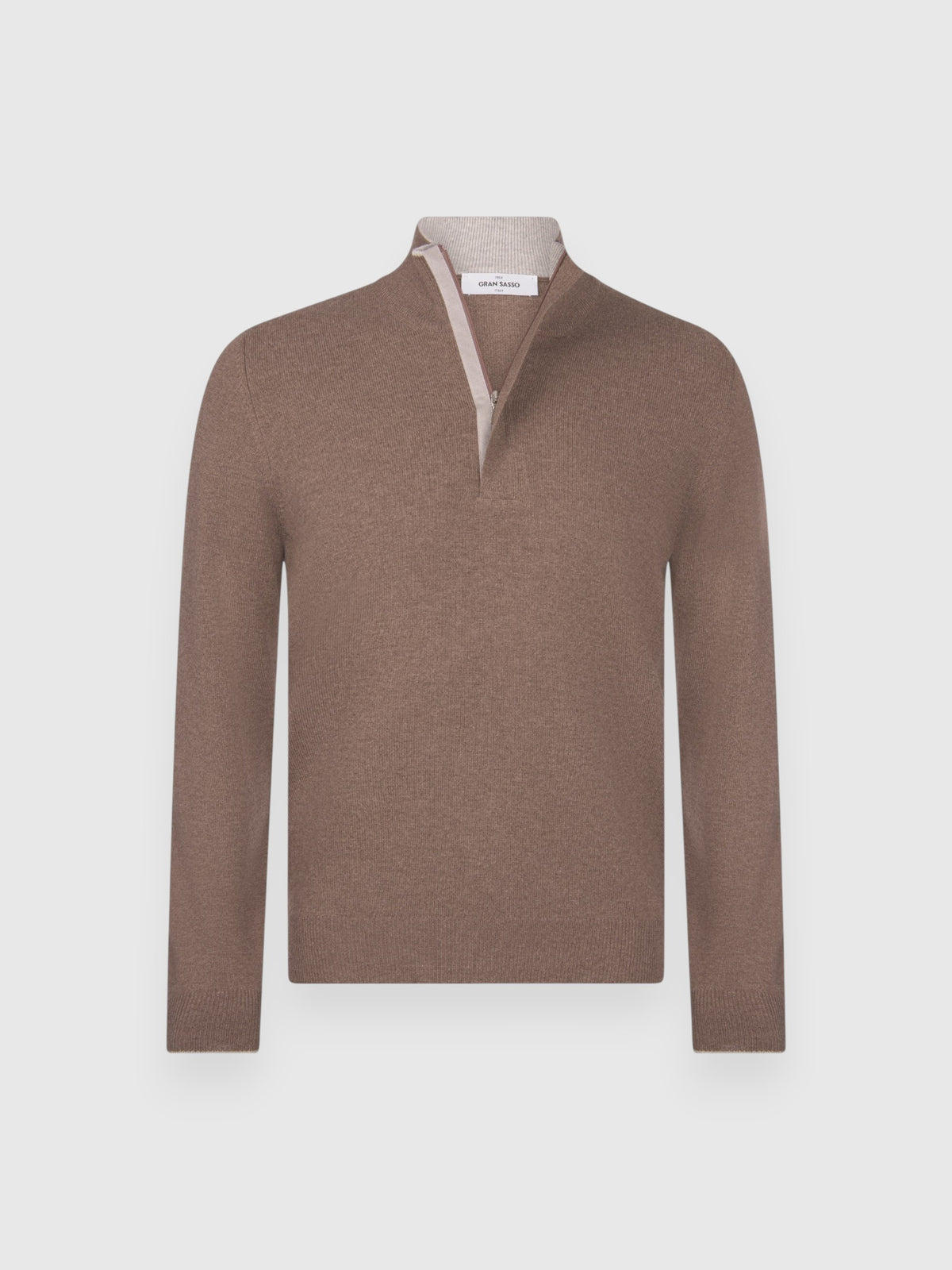 Gran Sasso Brown Zip Knit 55107 19675 123