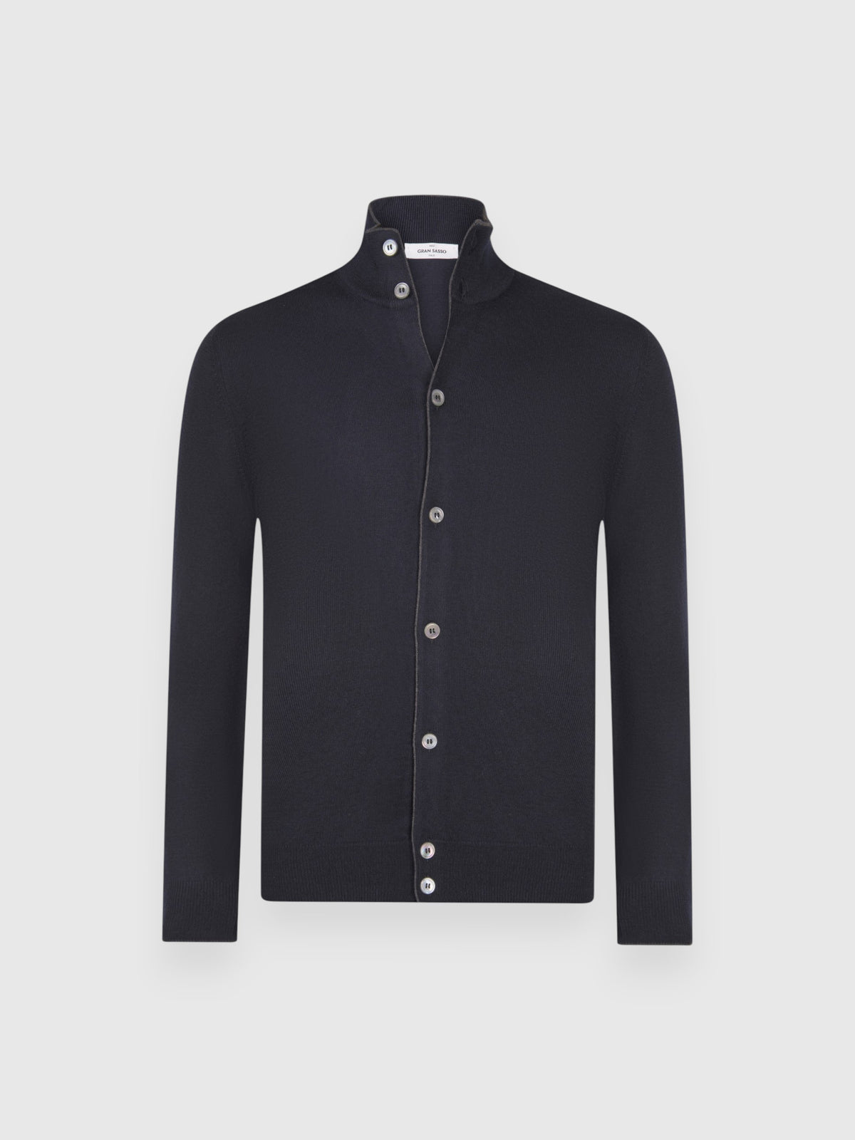 Gran Sasso Navy Merino Wool Button Cardigan 55160 14266 598