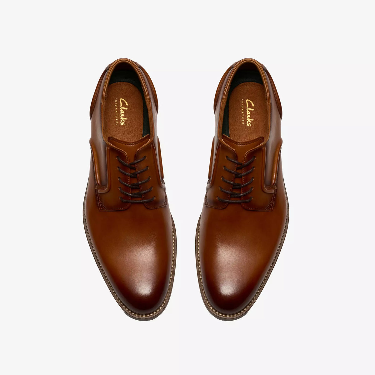 Clarks Tan Brown Derby Leather Shoe CraftRemi Lace