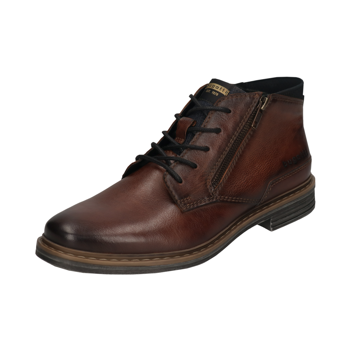 Bugatti Mid Brown Lace Zip Boots 311-AOC30-3100 6400