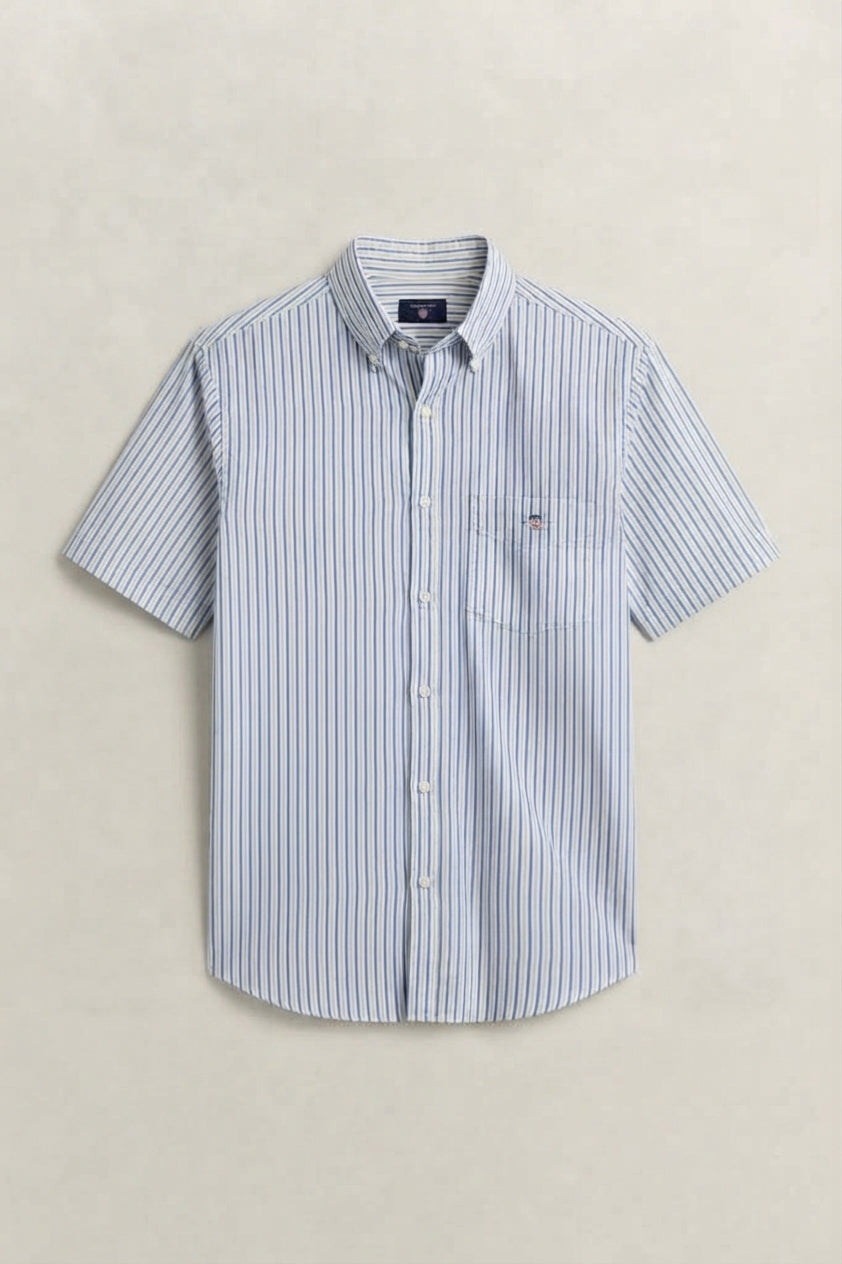 Gant Green Blue Striped Shirt 3262003 308