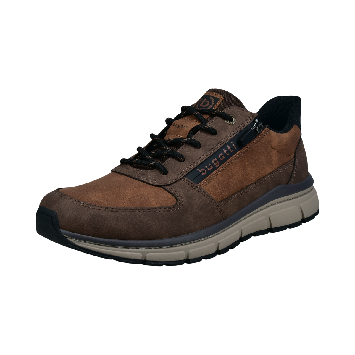 Bugatti Brown Lace Zip Shoe 332-AOS06-5959 6063
