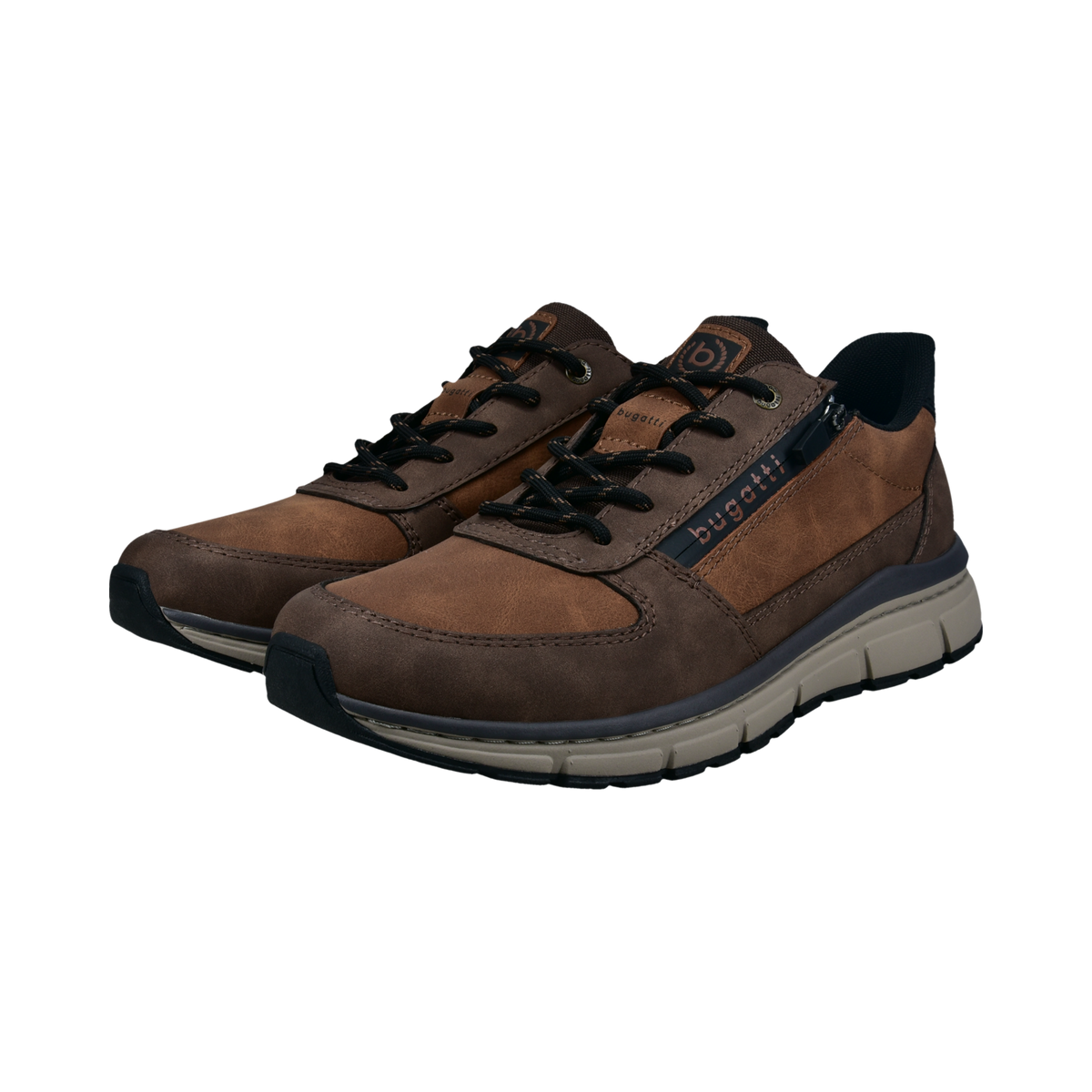 Bugatti Brown Lace Zip Shoe 332-AOS06-5959 6063