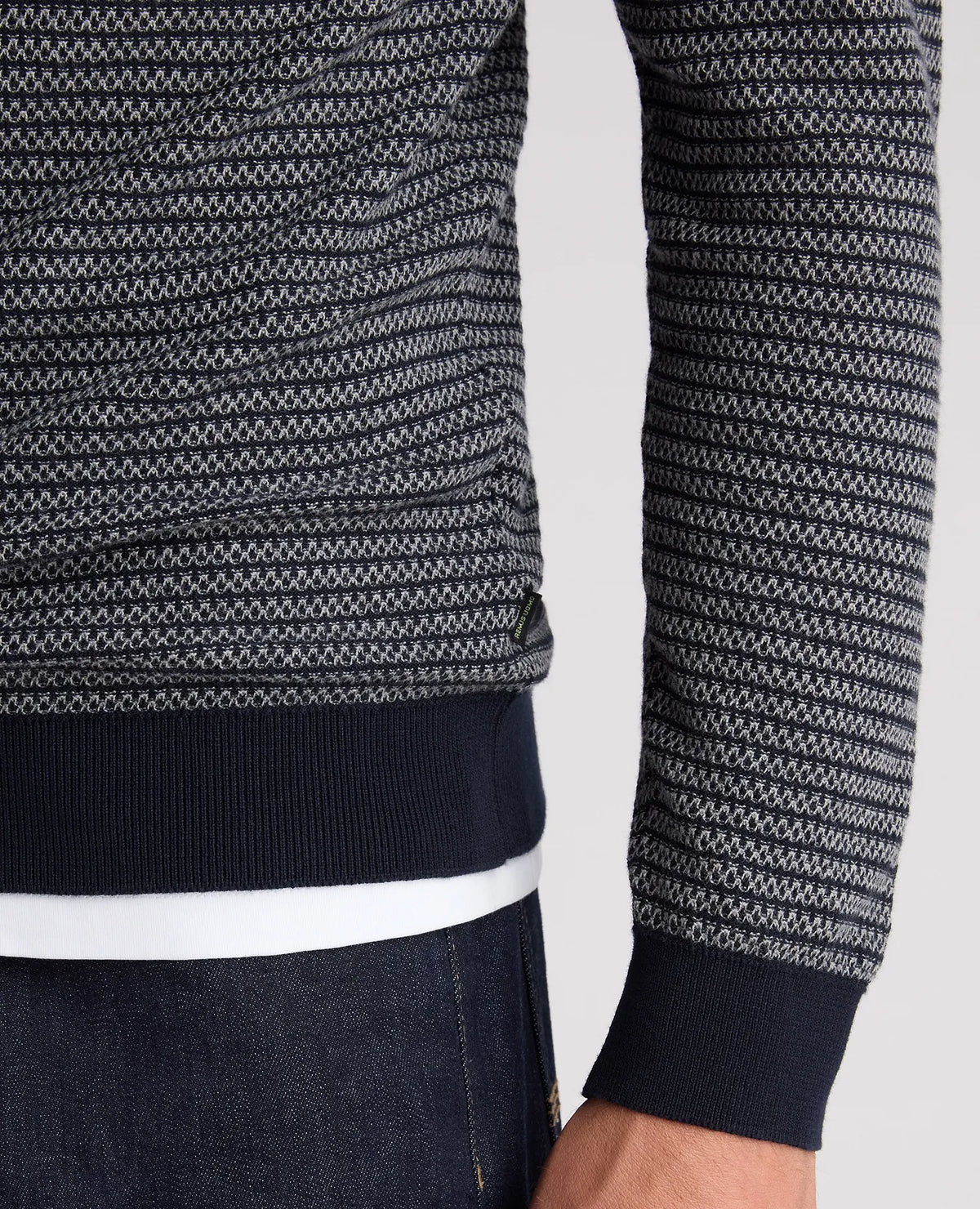 Remus Uomo Navy Long Sleeve Polo 58884 28