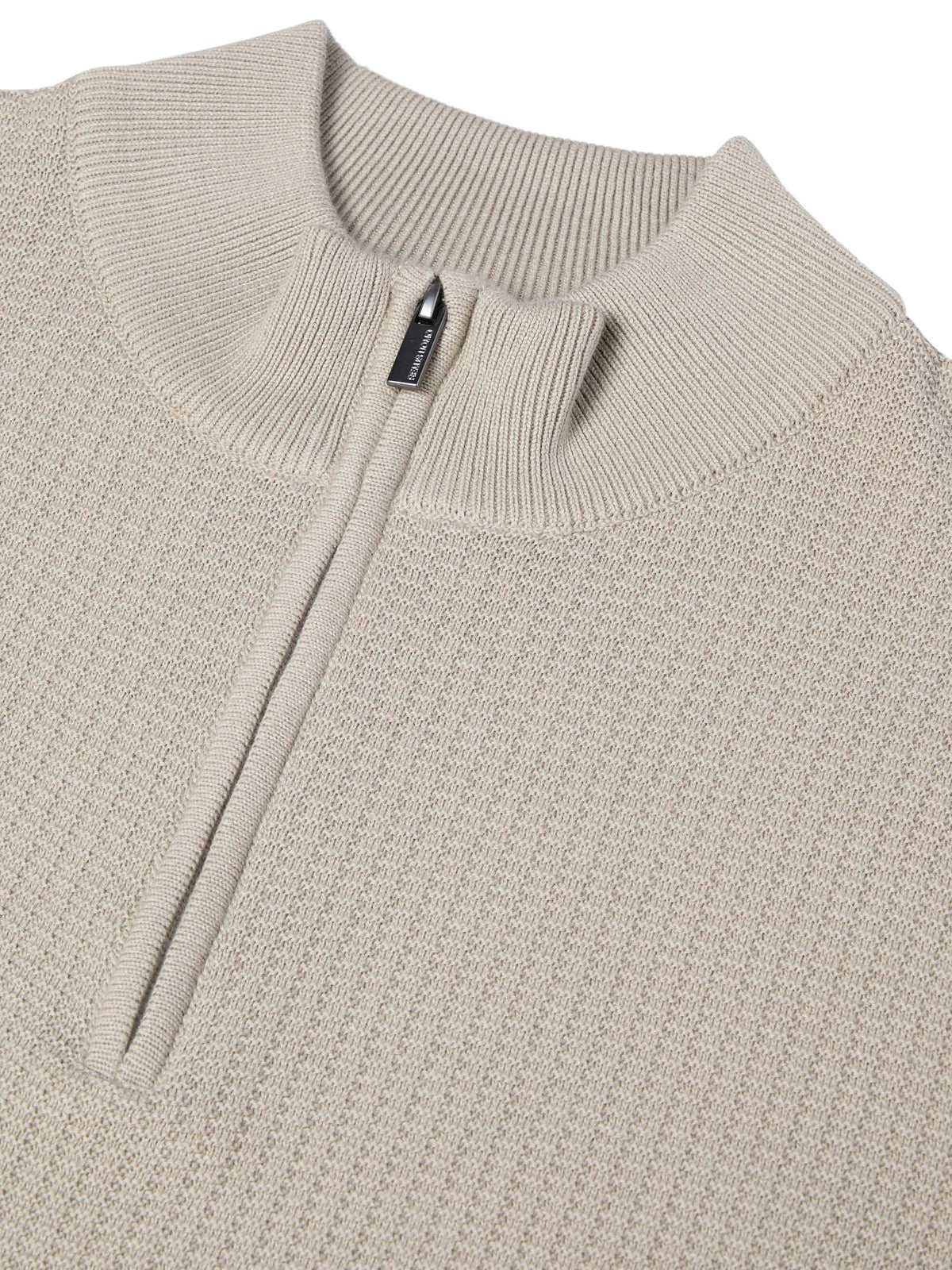 Remus Uomo Stone Beige Zip Knit 58892 92