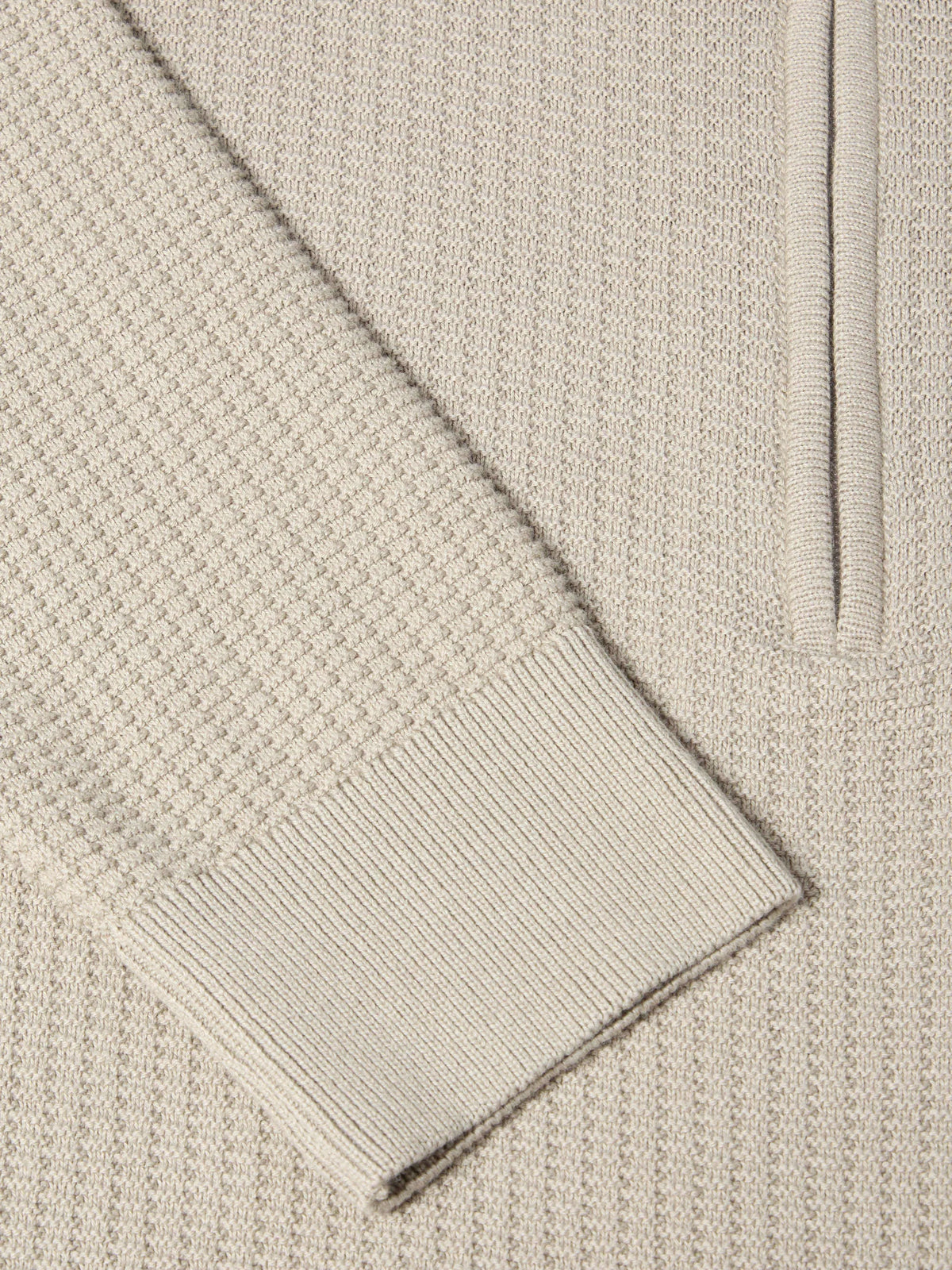 Remus Uomo Stone Beige Zip Knit 58892 92