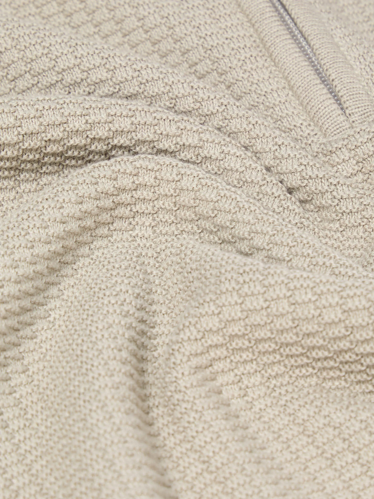 Remus Uomo Stone Beige Zip Knit 58892 92