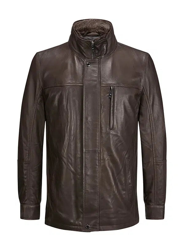 Milestone Brown Leather Jacket Bernardo 29
