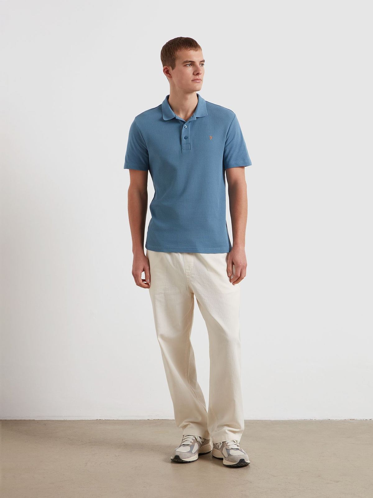 Farah Blue Polo Shirt F4KSC017 405
