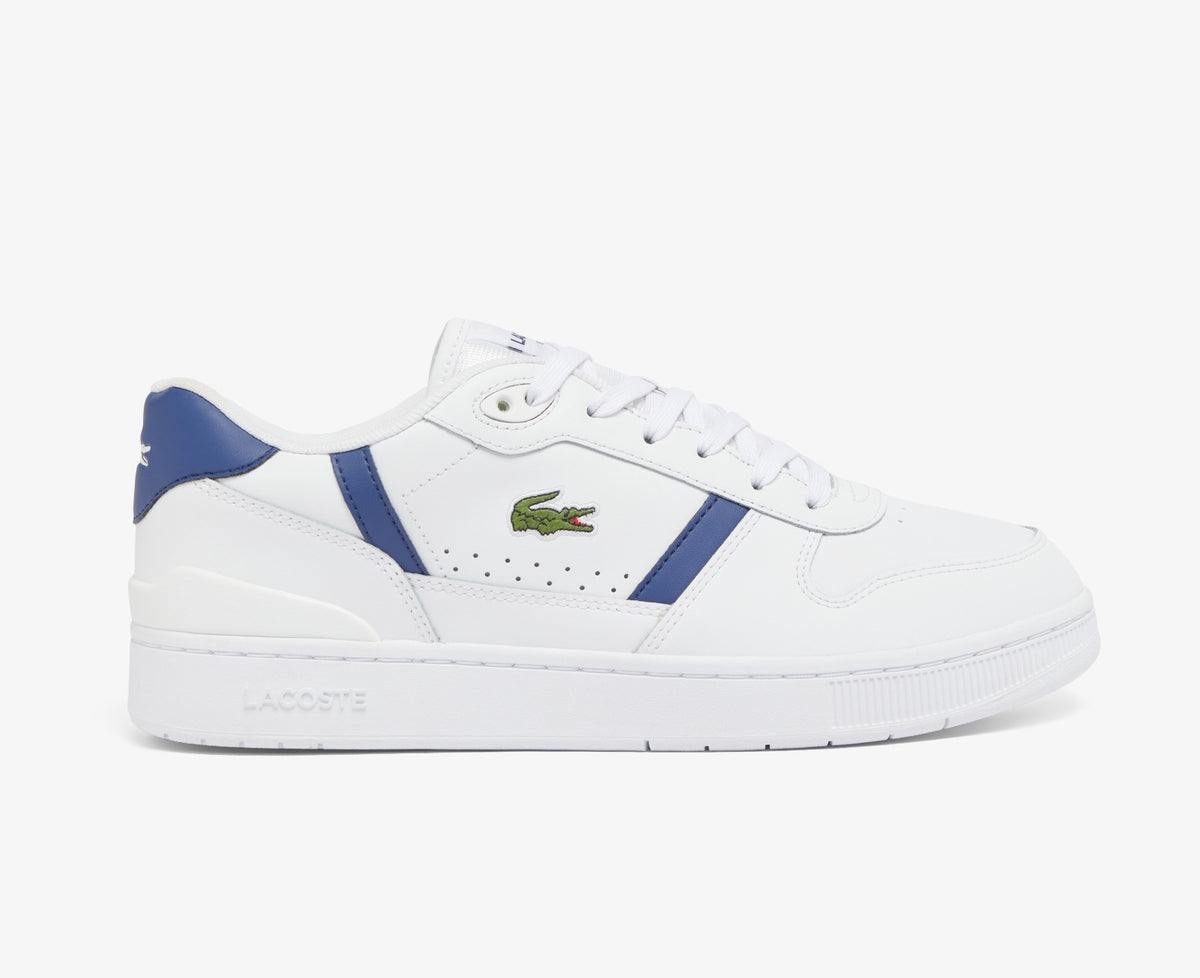 Lacoste White Blue Leather Trainers 48SMA0031 042