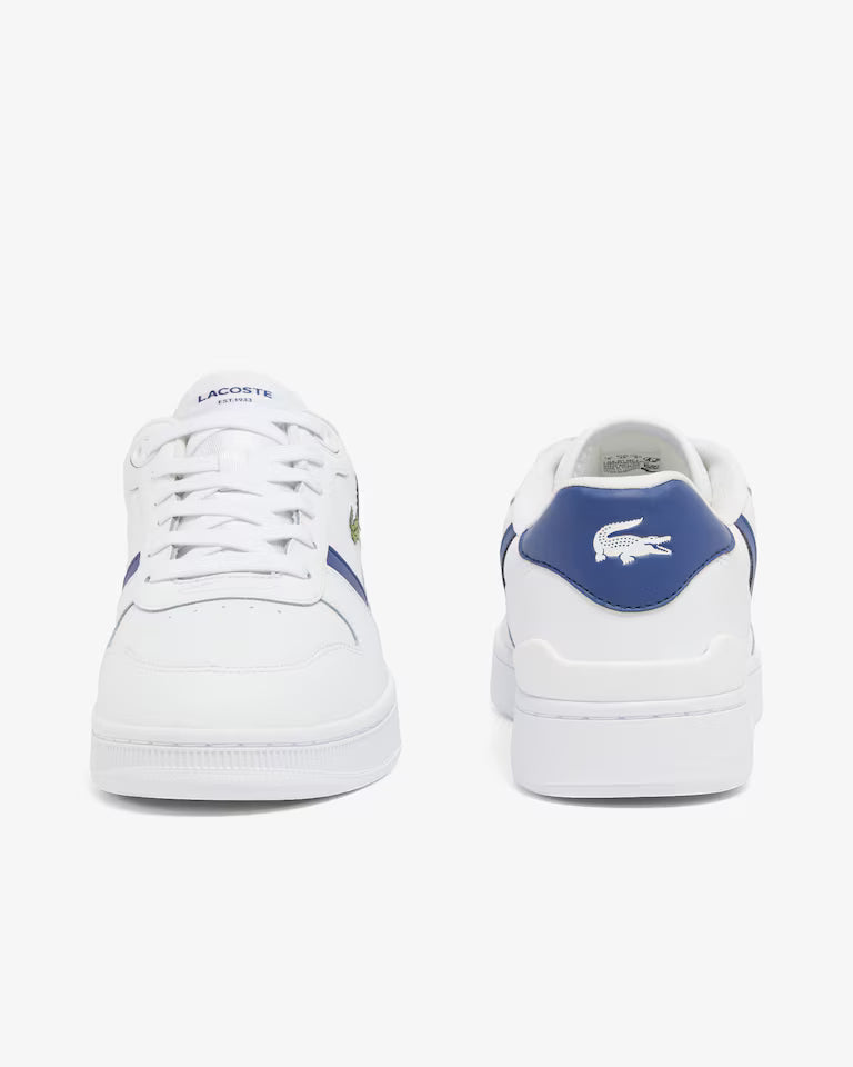 Lacoste White Blue Leather Trainers 48SMA0031 042