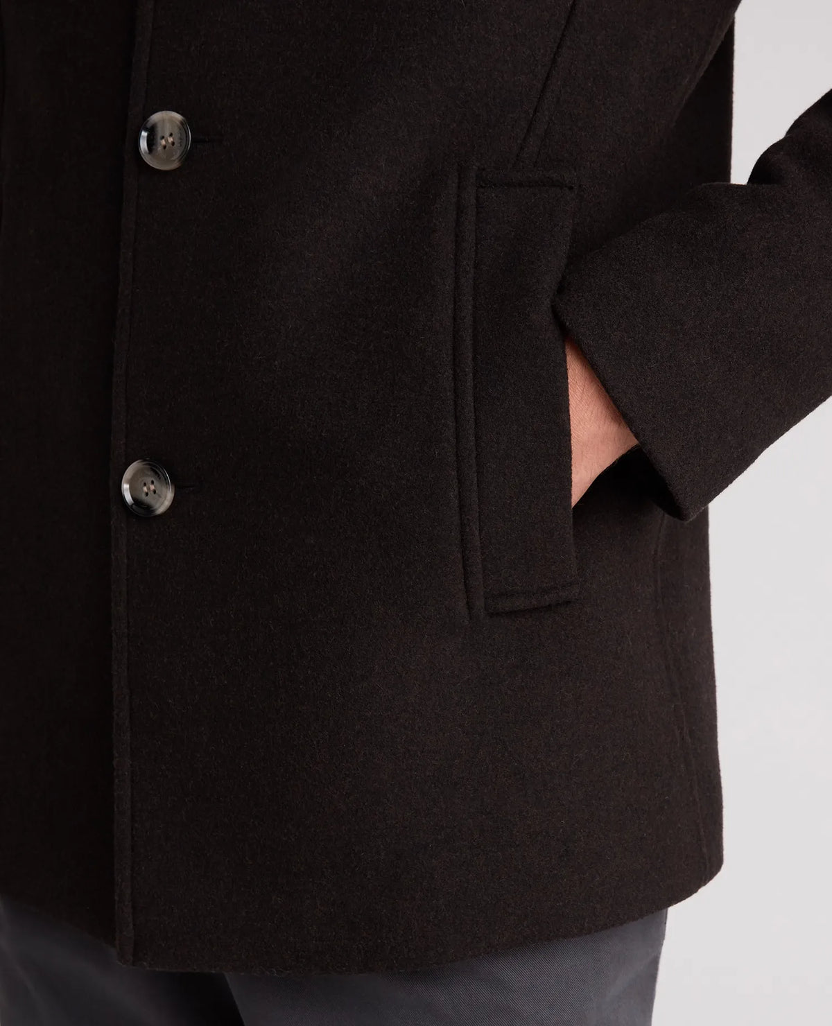 Remus Uomo Jonah Wool Coat Dark Brown 90374 49