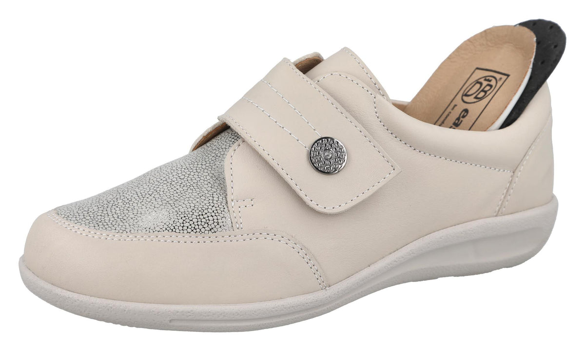Easy B Beige Velcro Shoes Ember 2V