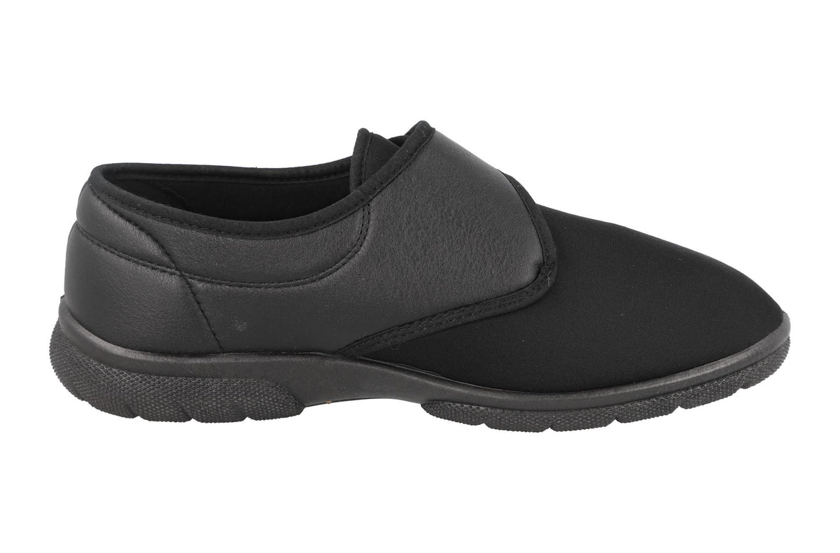 Easy B Black Velcro Shoe Carlton 2V