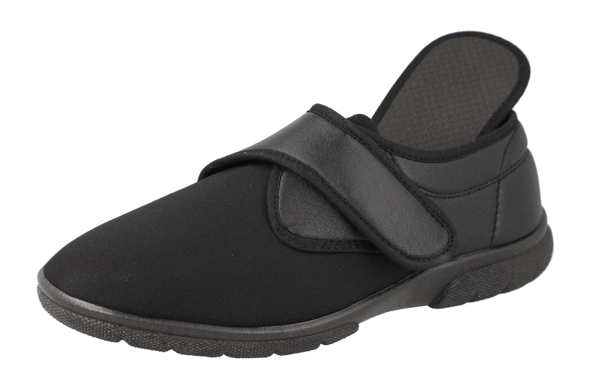 Easy B Black Velcro Shoe Carlton 2V