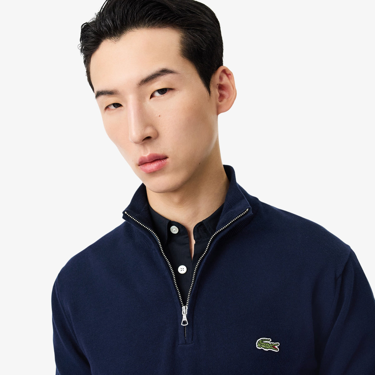 Lacoste Navy Zip Knit AH1980 166