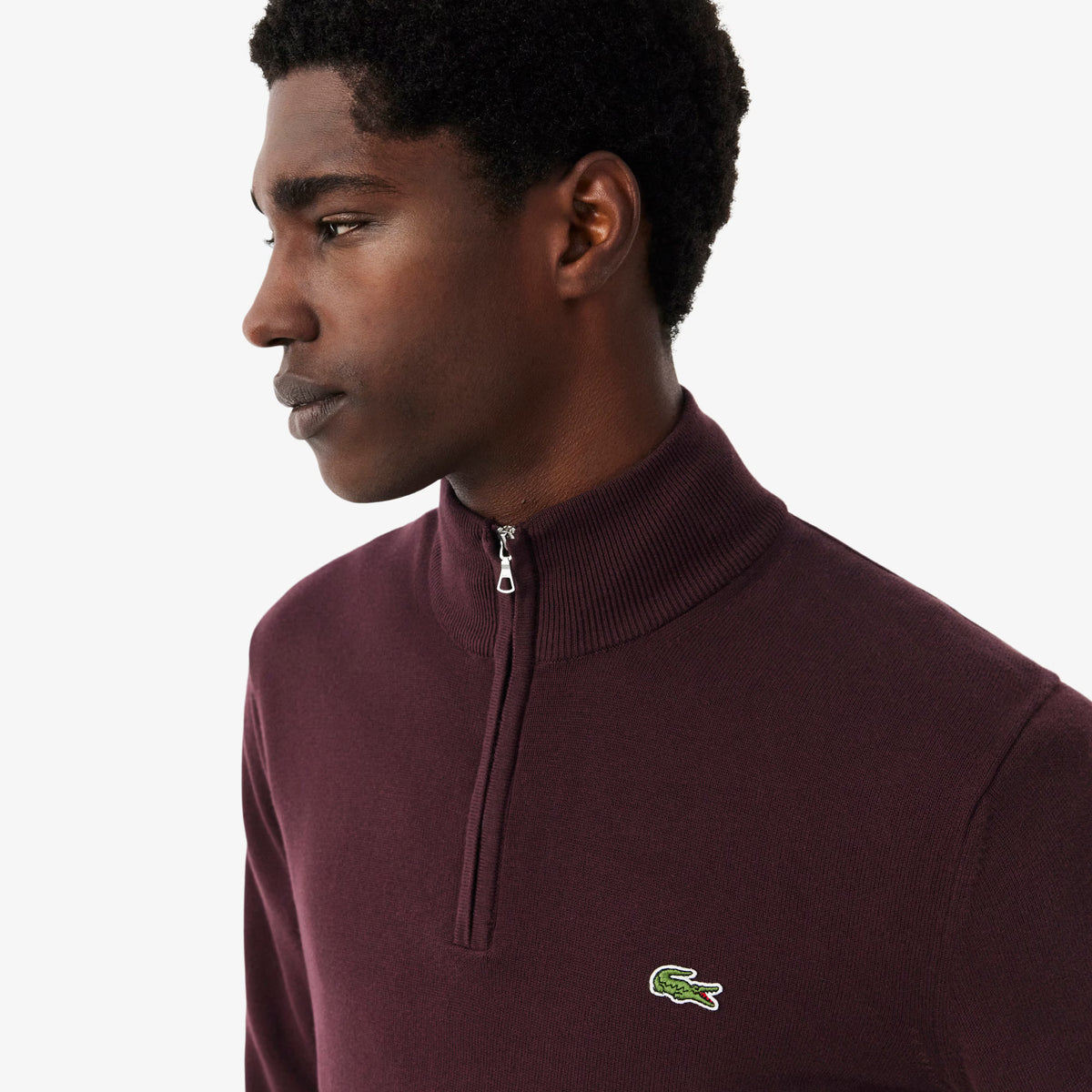Lacoste Burgundy Zip Knit AH1980 3KE