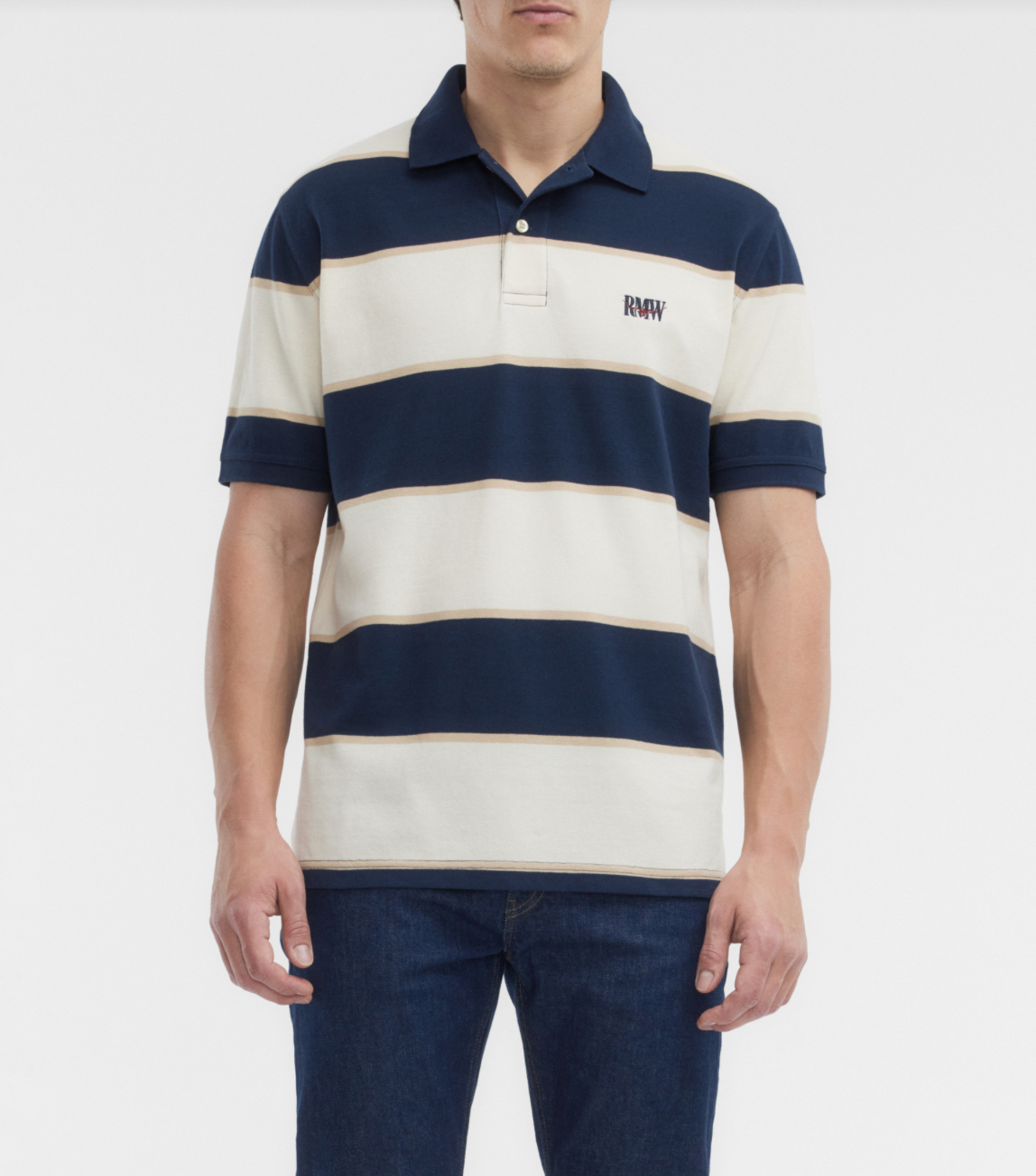 RM Williams Balmain Striped Polo Shirt KP210QS