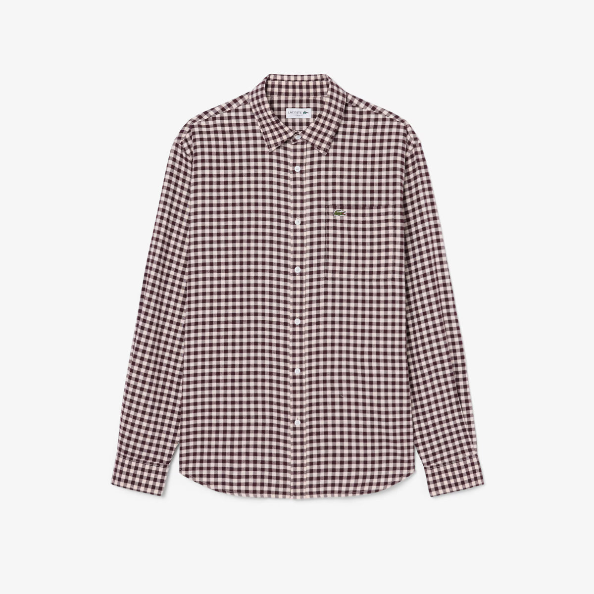 Lacoste Burgundy Check Shirt CH8728 DCME