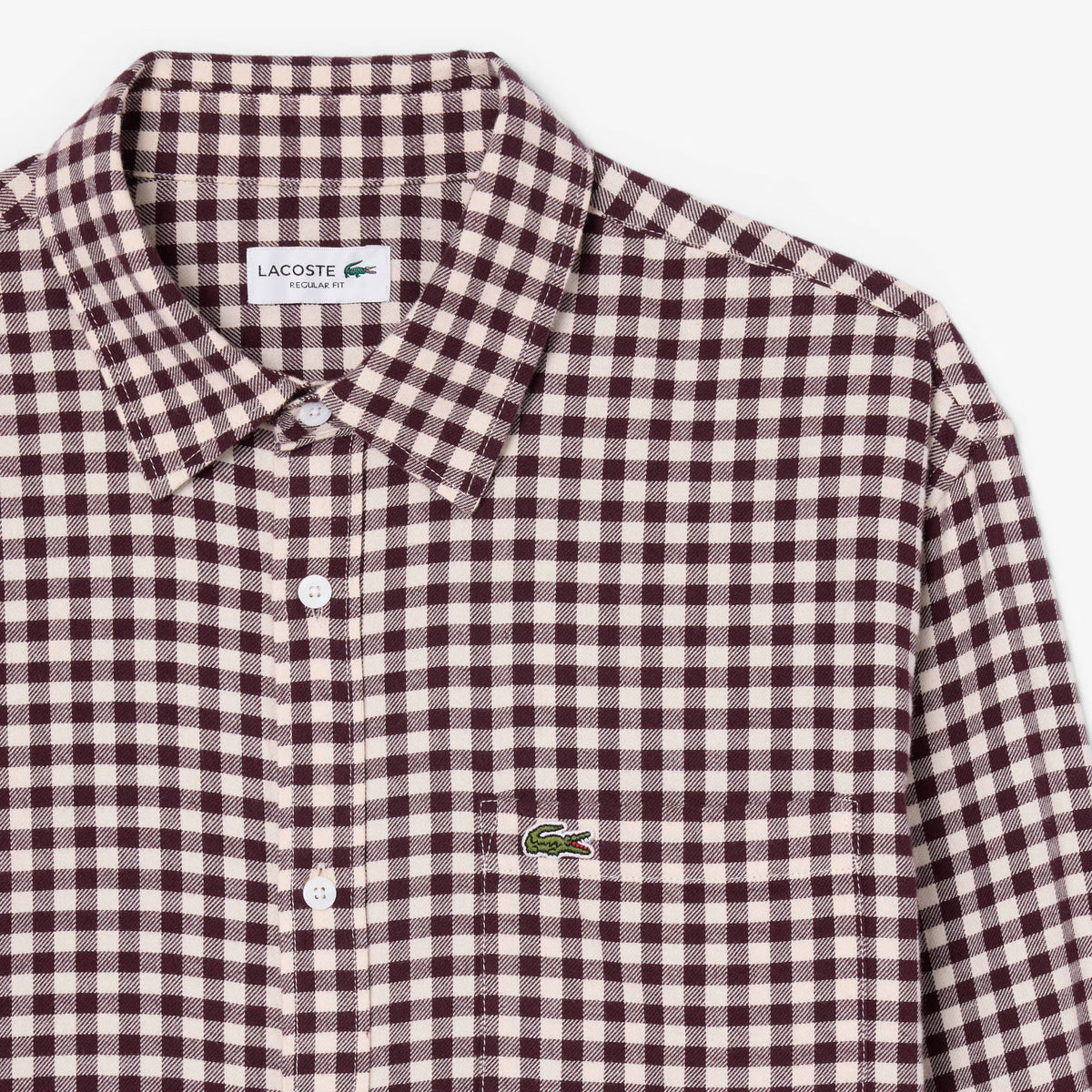 Lacoste Burgundy Check Shirt CH8728 DCME