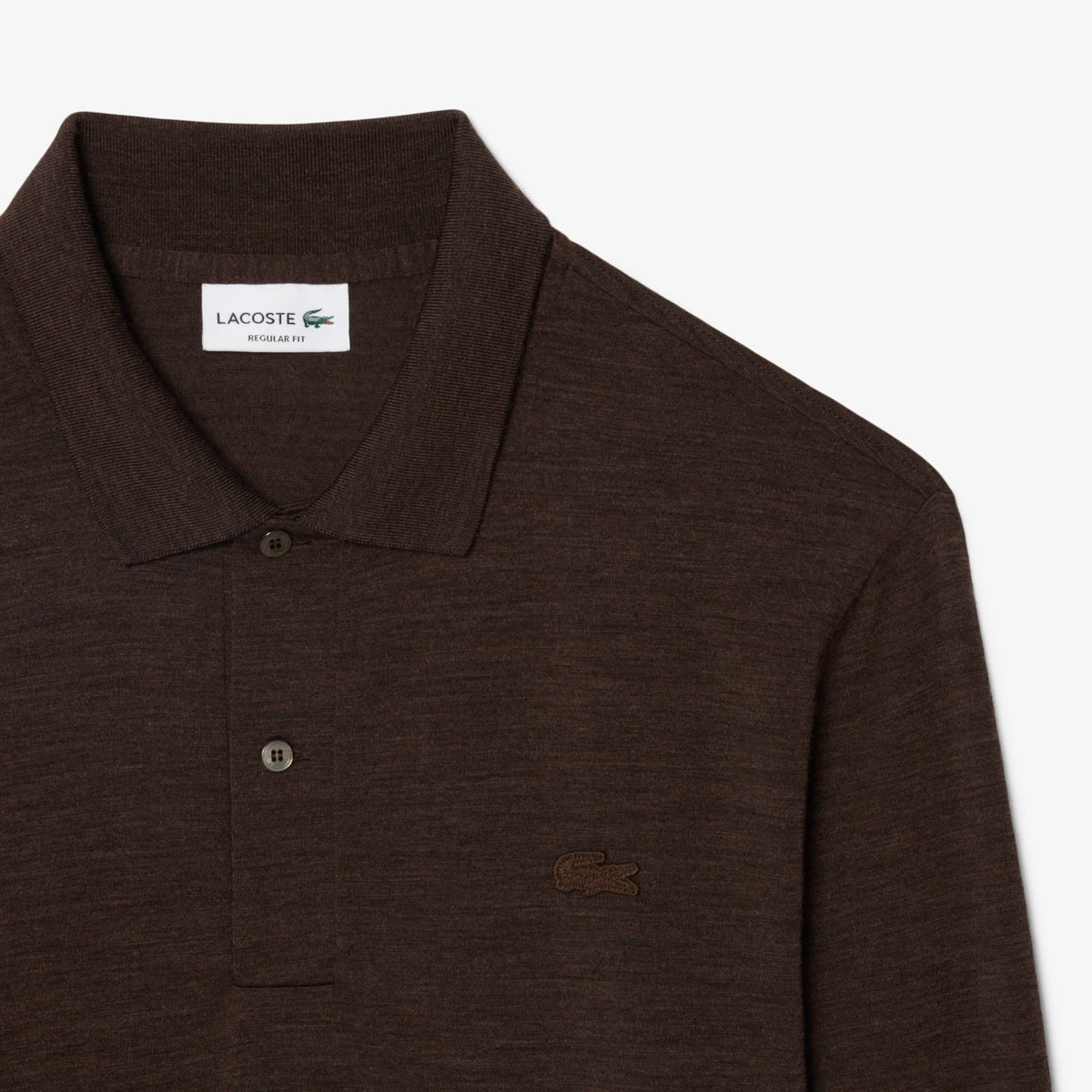 Lacoste Brown Long Sleeve Polo DH0215 RV2