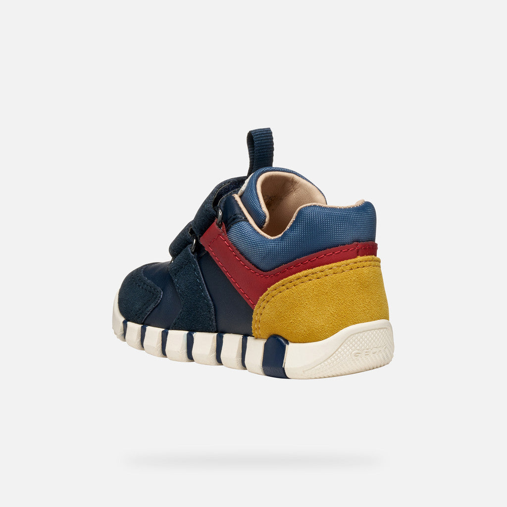 Geox Navy Red Boys Velcro Shoes B3555D