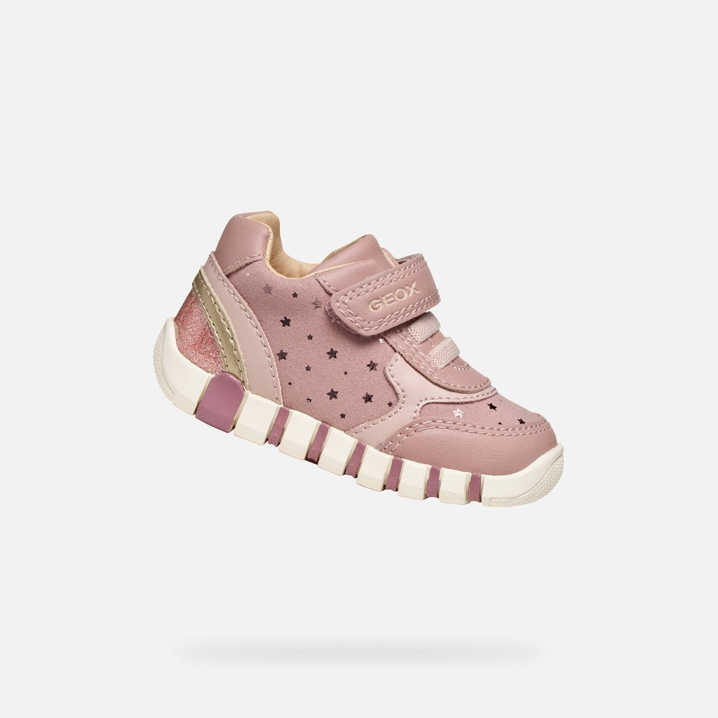 Geox Rose Pink Girls Trainers B5658B