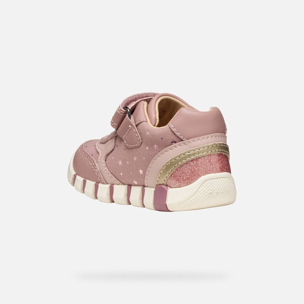 Geox Rose Pink Girls Trainers B5658B