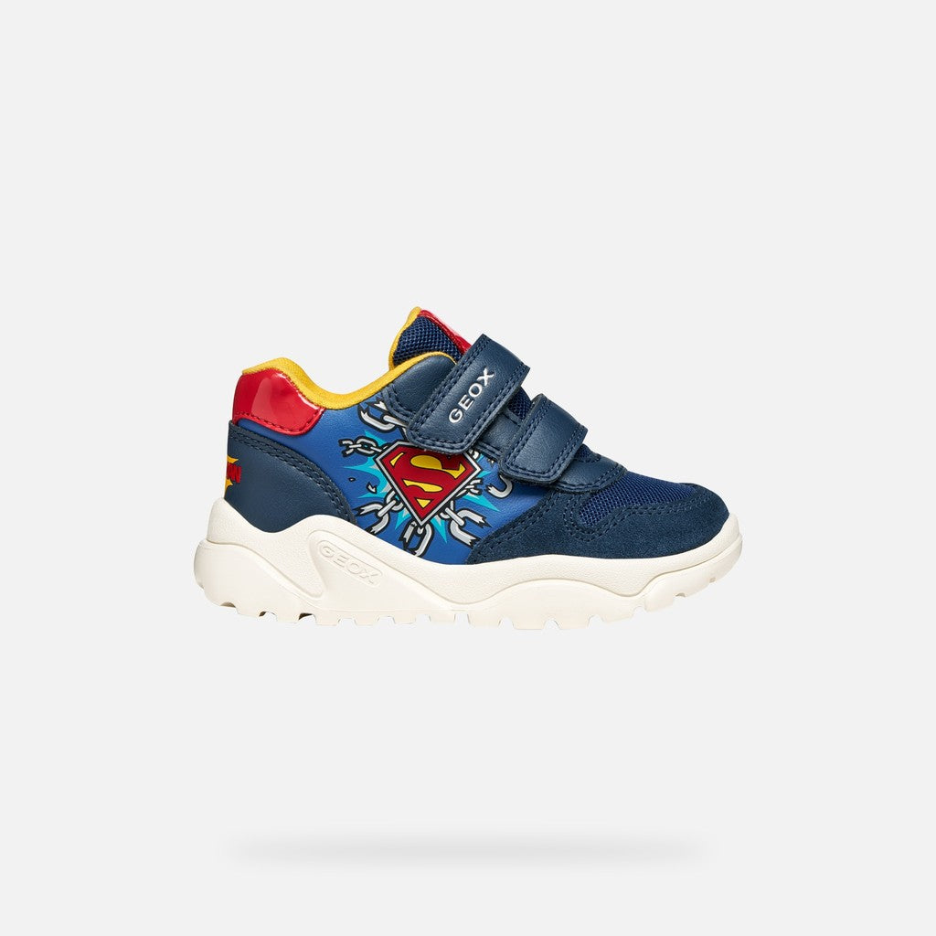 Geox Superman Boys Navy Trainers B655RB