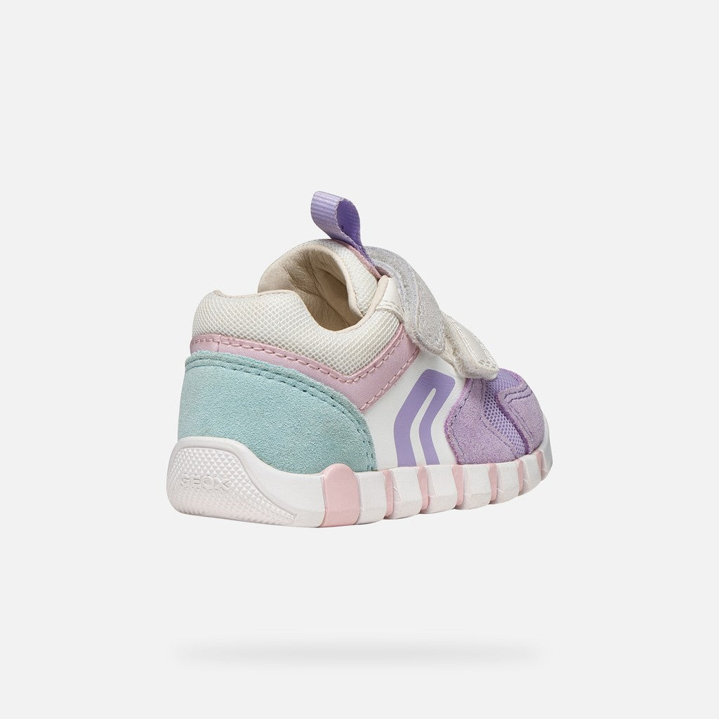 Geox White Lavender Trainers B3558C