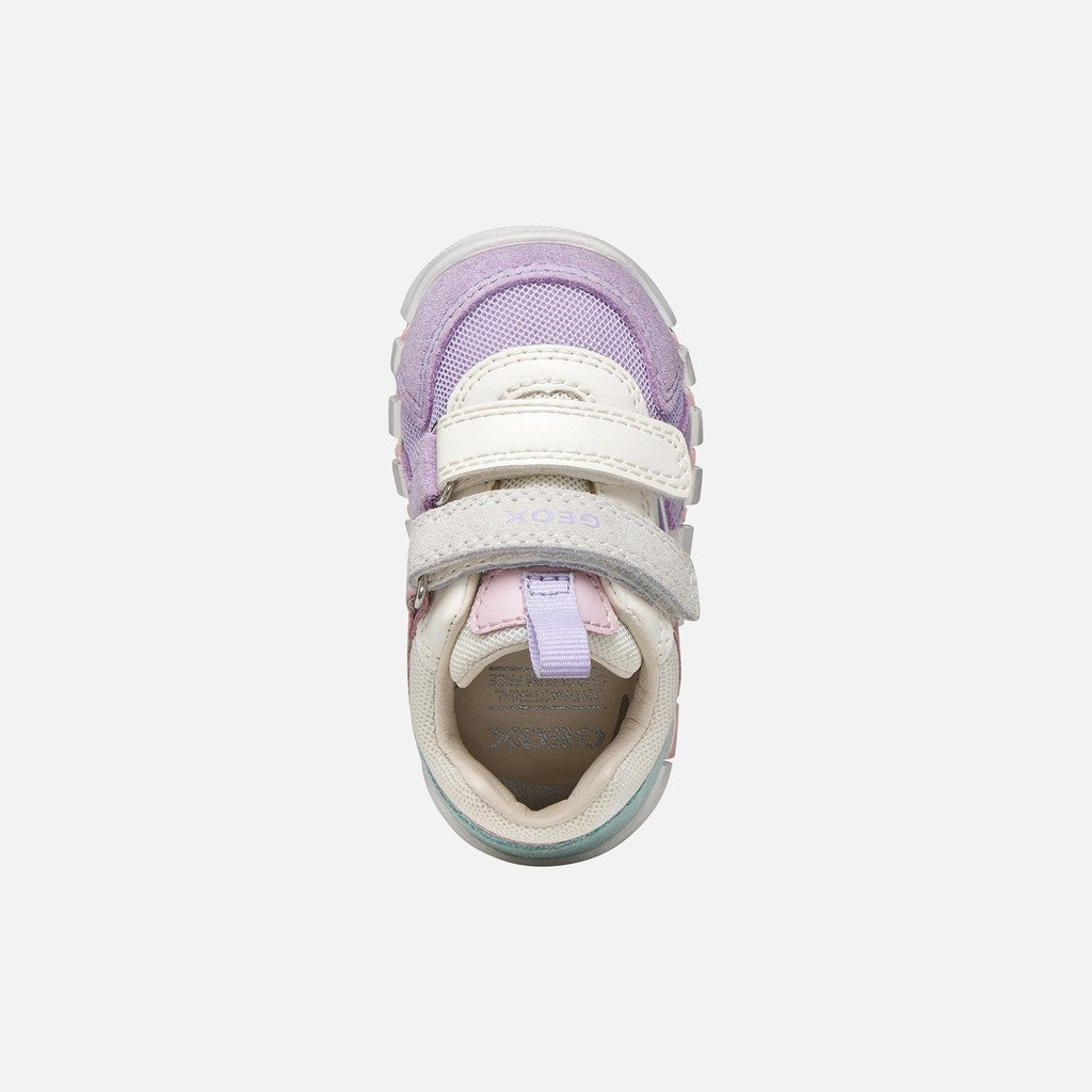 Geox White Lavender Trainers B3558C