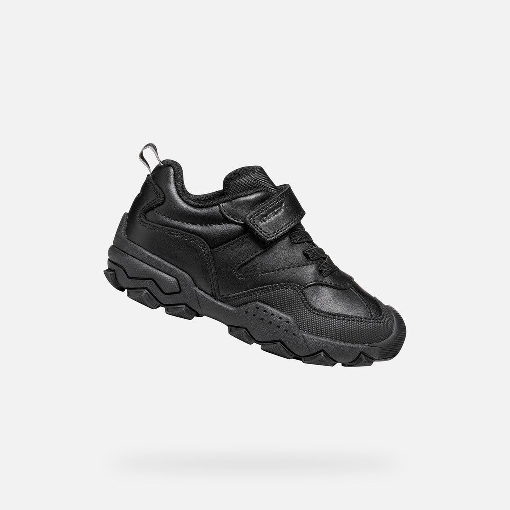 Geox Black Velcro Shoes J669VD