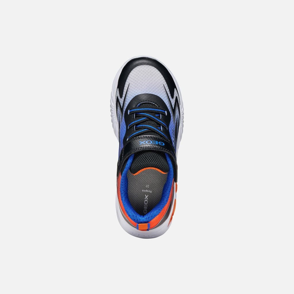 Geox Black Orange Boys Trainers J66DZB