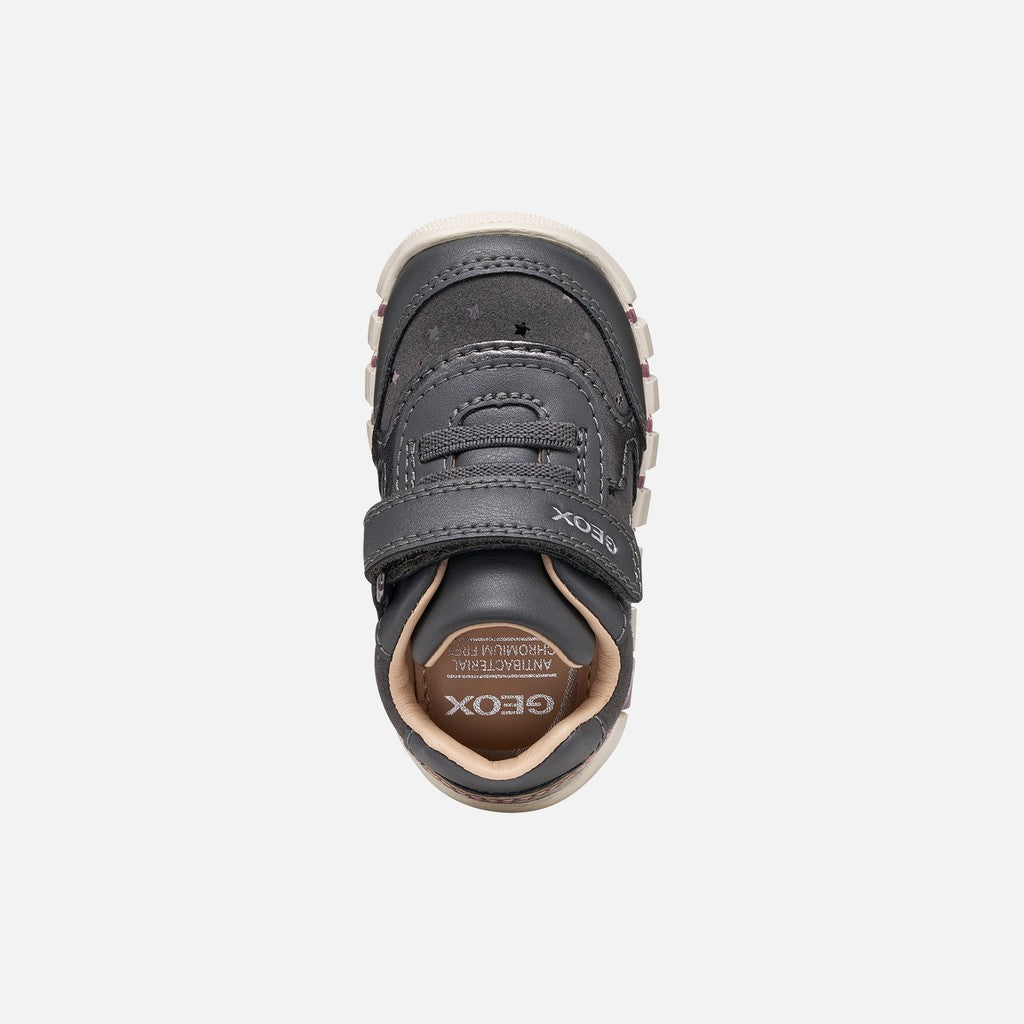 Geox Grey Girls Trainers B5658B