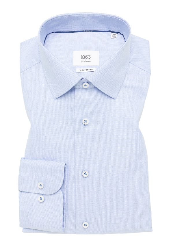 Eterna 8266 x682 13 | Light Blue Twill Shirt in Modern Regular Fit