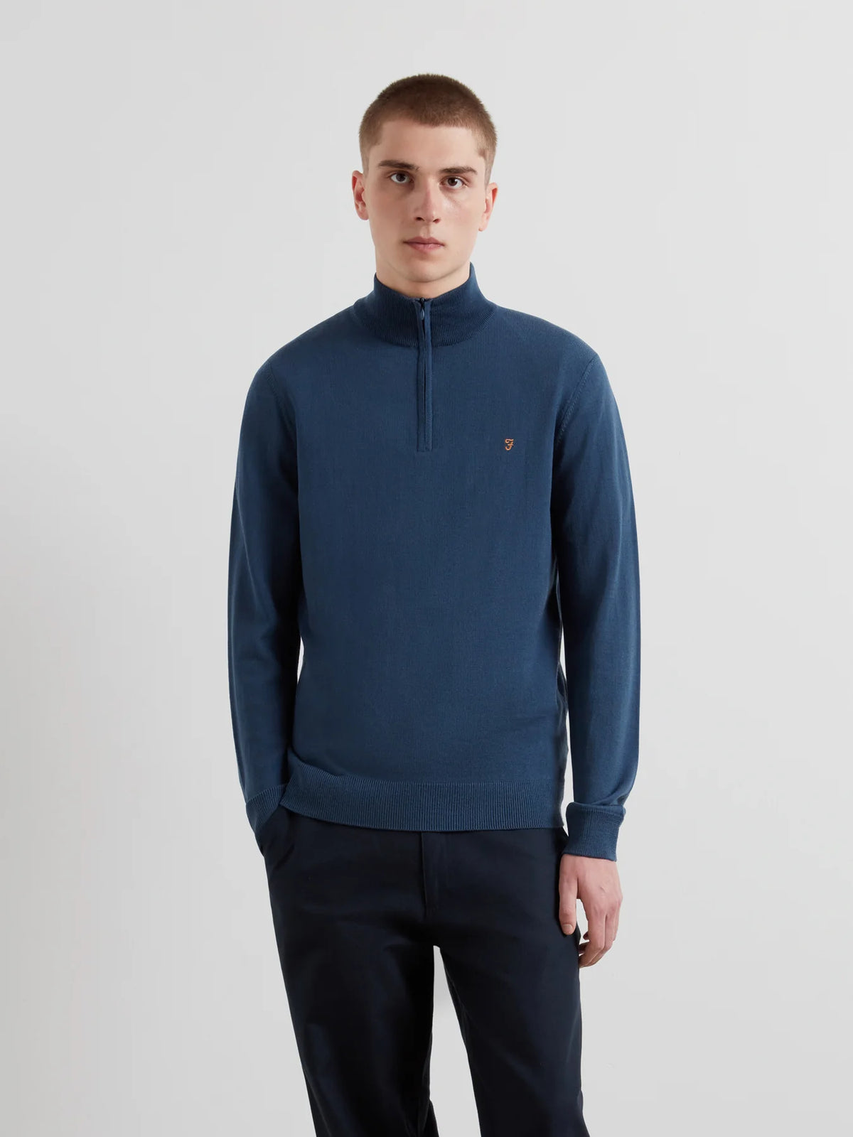 Farah Redchurch Blue Zip Knit f4gf9082 495
