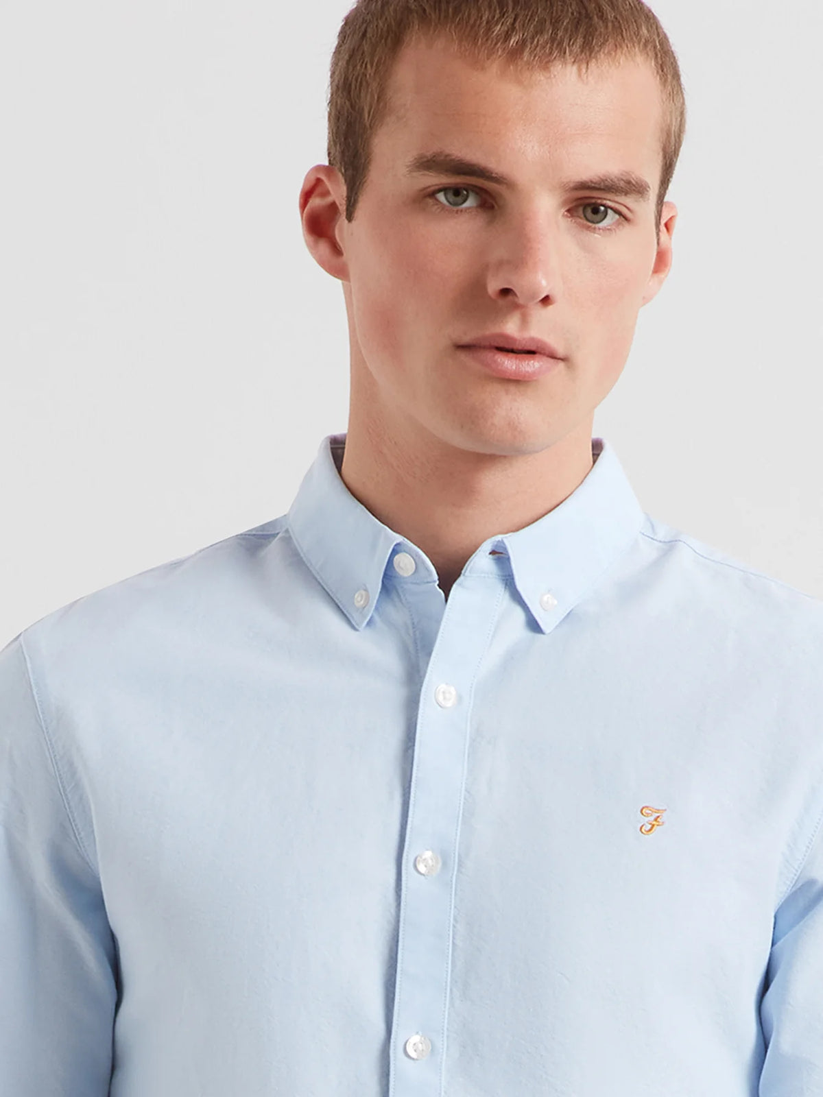 Farah Sky Blue Slim Fit Shirt F4WSB060 468